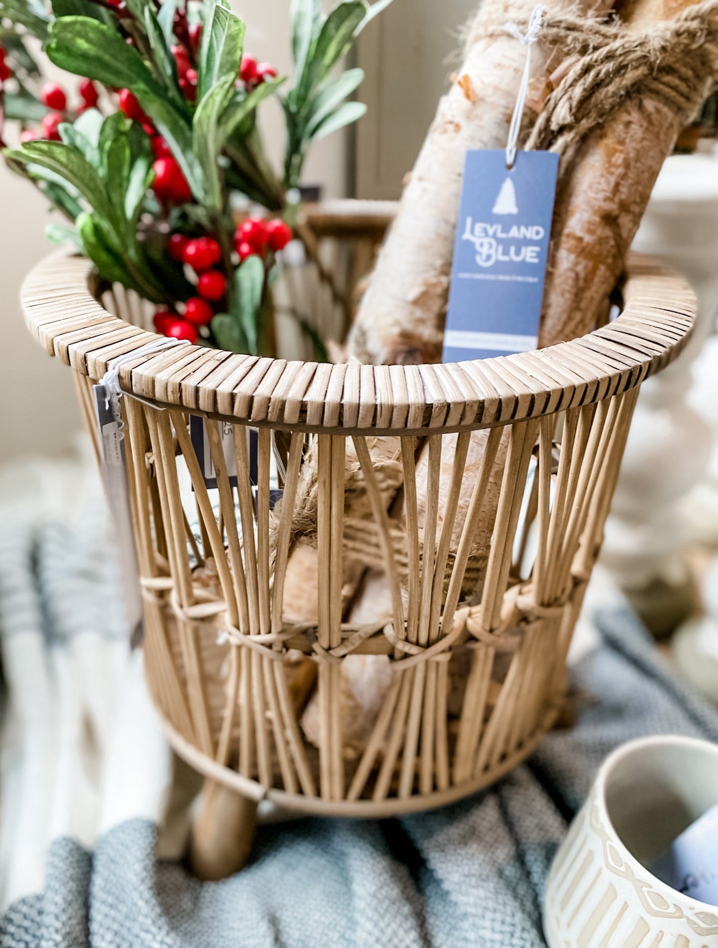 Bamboo Footed Baskets