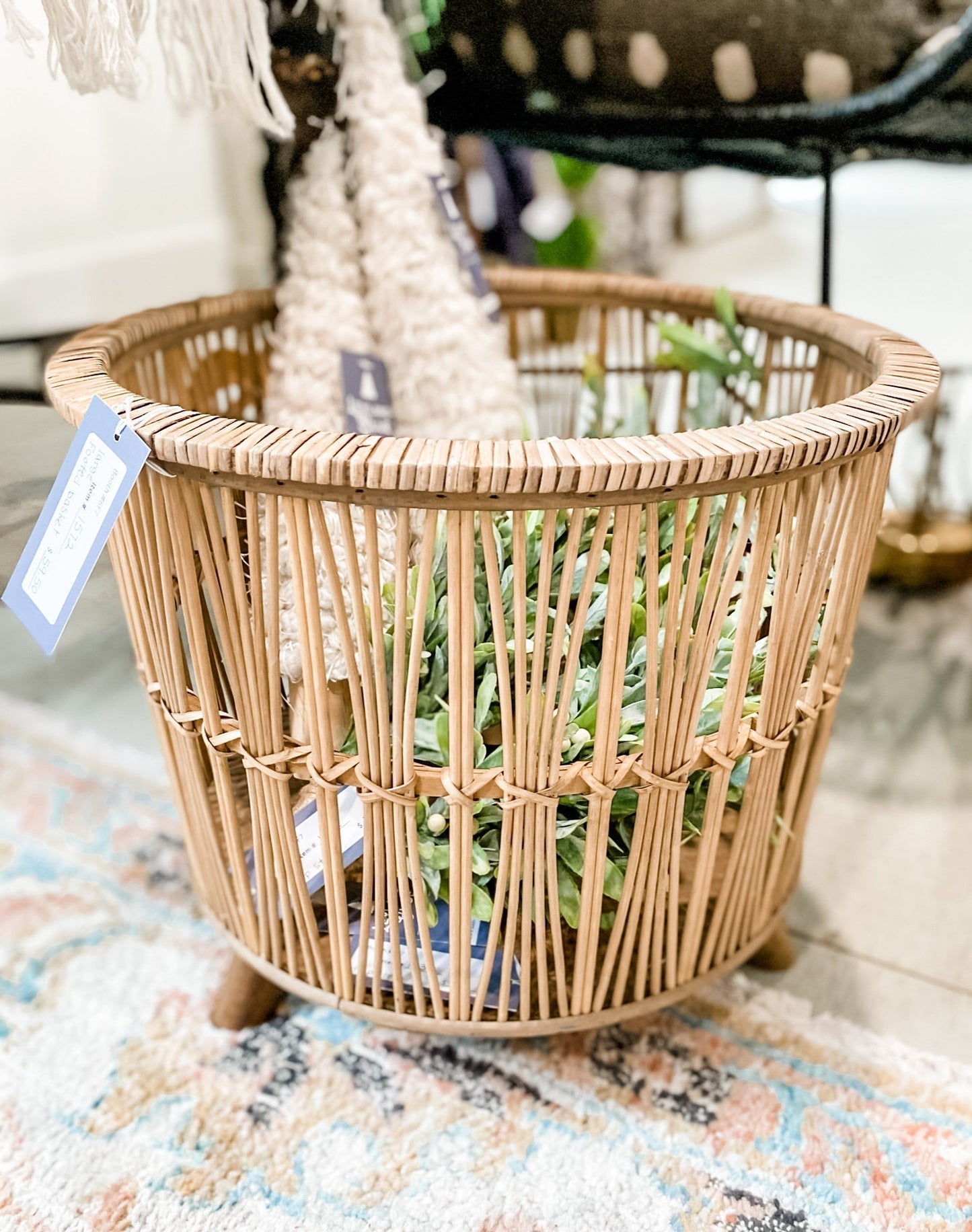 Bamboo Footed Baskets